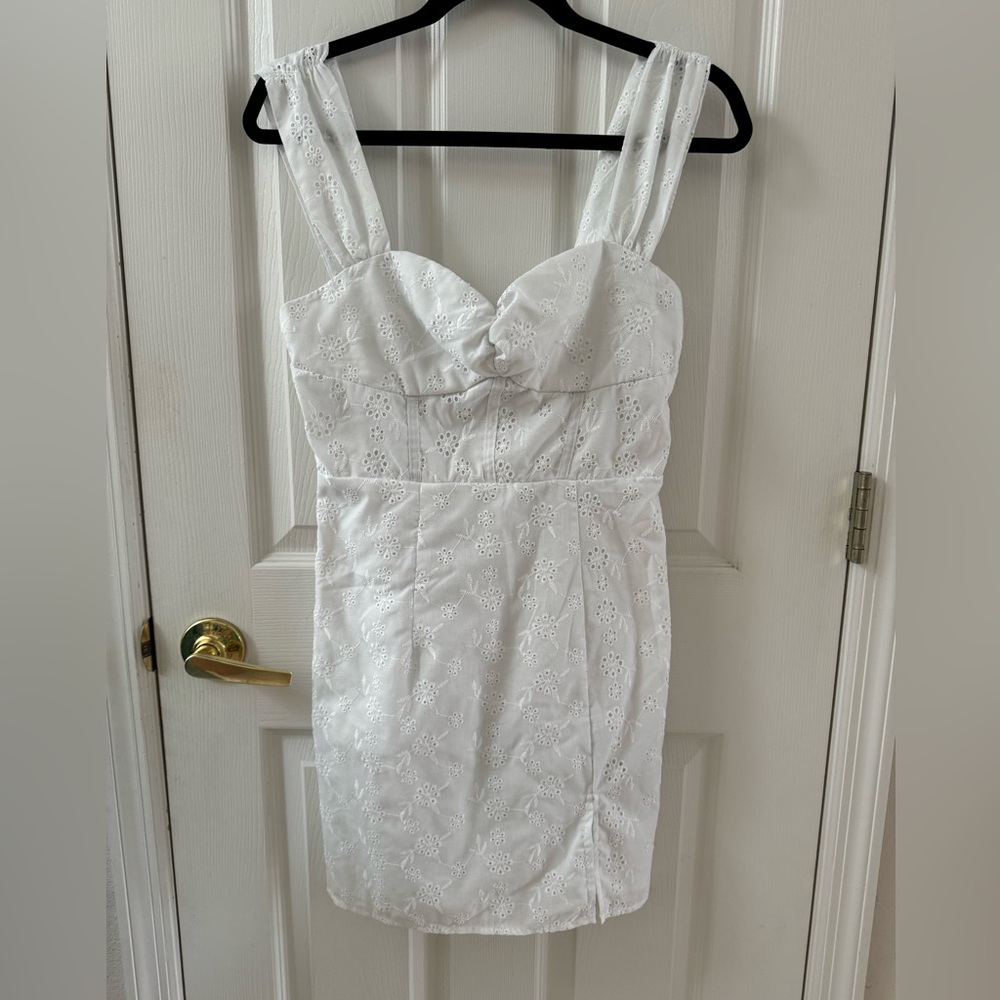 SHEIN white eyelet sundress size medium